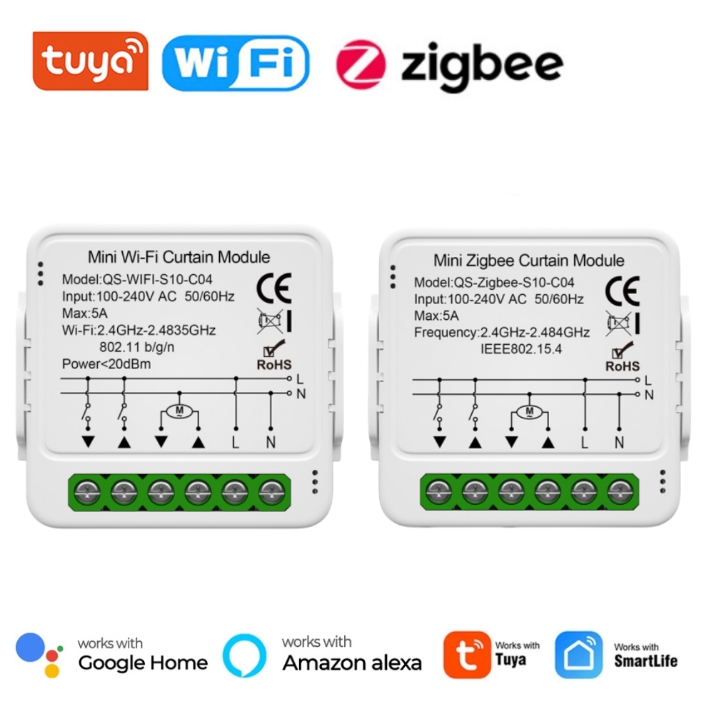 Tuya 4 Channel - Tuya WiFi Zigbee Smart Curtain Switch