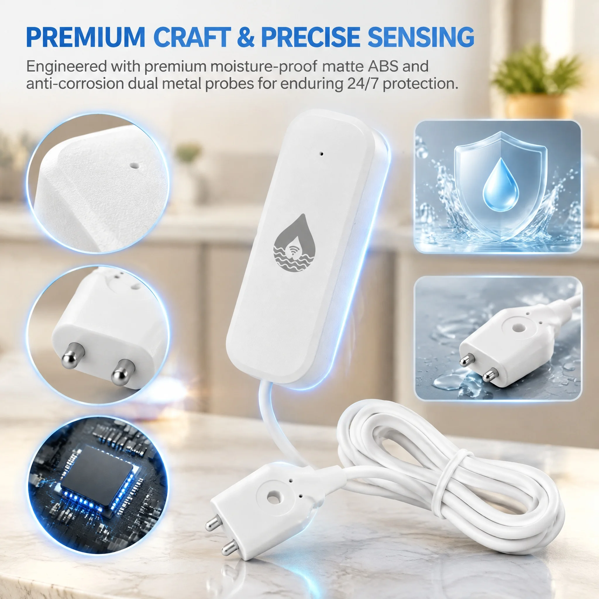 Smart WiFi Water Leak Detector - Home Assistant Tuya review and price