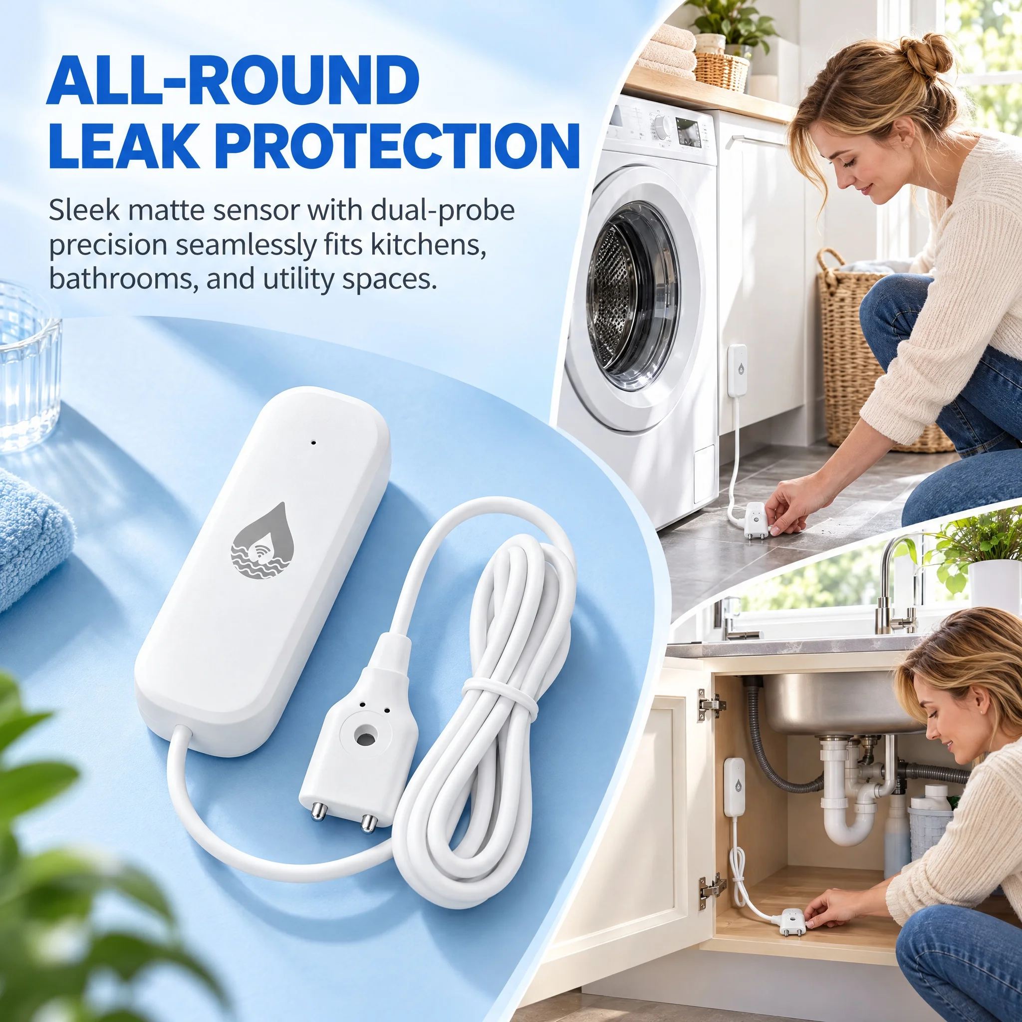 Smart WiFi Water Leak Detector - Home Assistant Tuya review and price