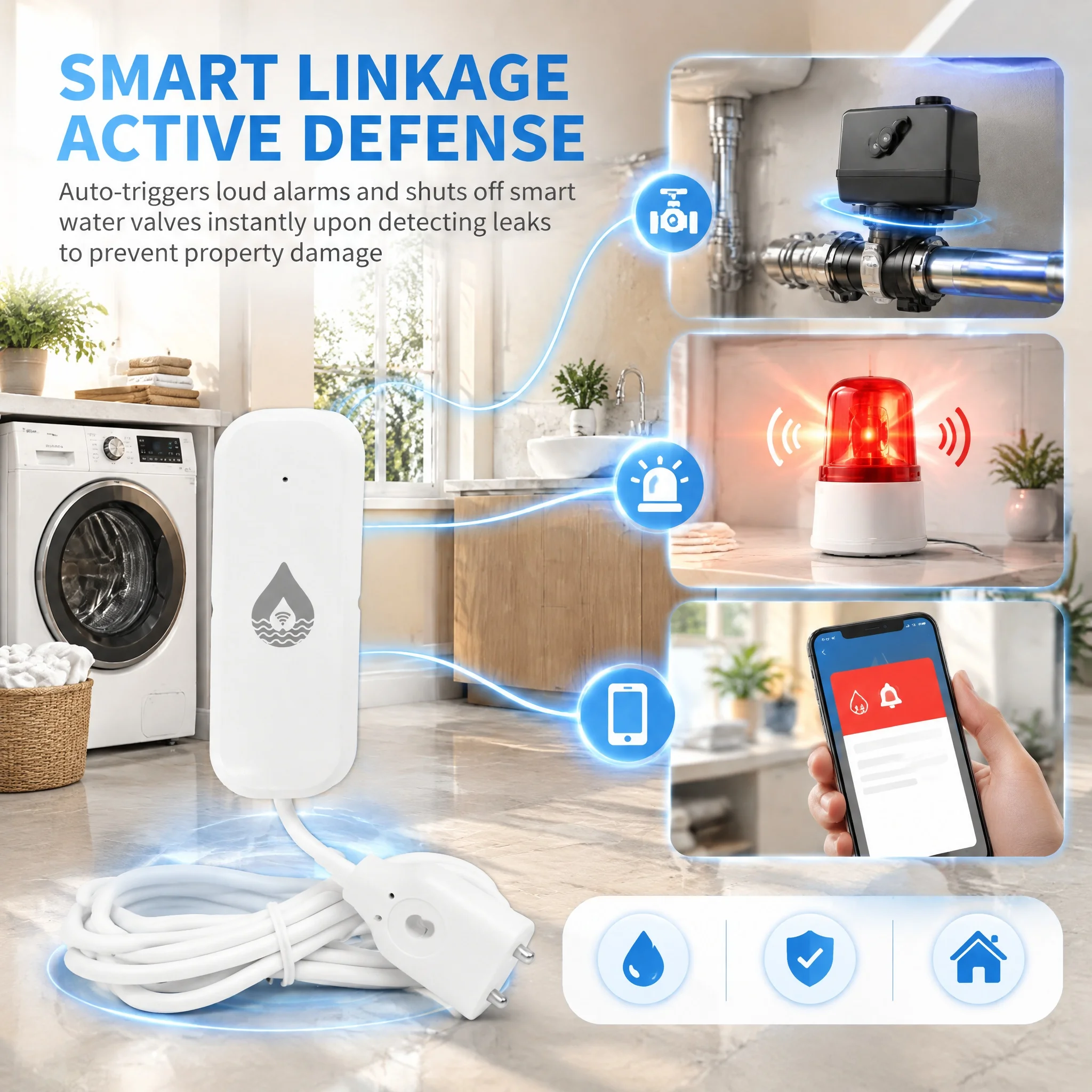 Smart WiFi Water Leak Detector - Home Assistant Tuya review and price
